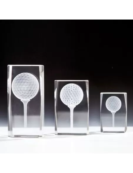 Glass 3D Golf Award - Prizai.lt