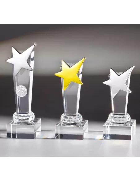 Crystal glass figurine with a star - Prizai.lt