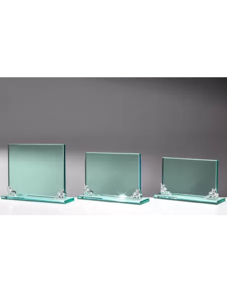 Glass award with decorated base - Prizai.lt