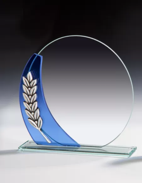 Oval glass trophy - Prizai.lt