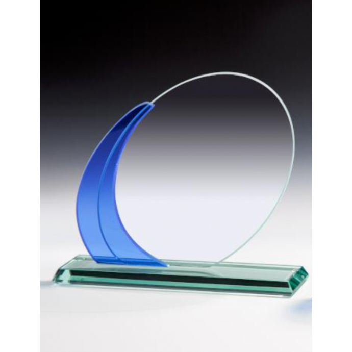 Oval glass award