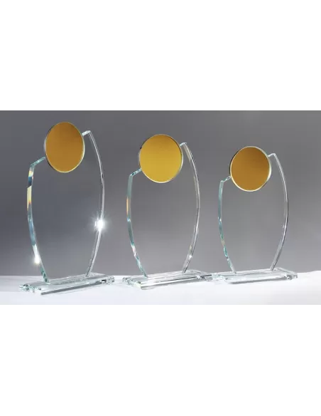 Glass award with the mirror - Prizai.lt