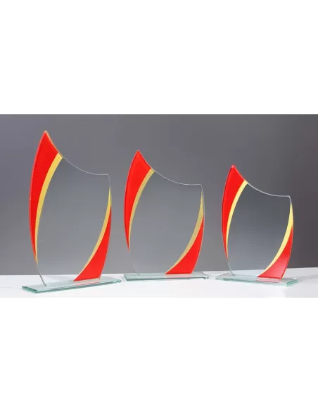 copy of Glass trophy with blue and yellow motif - Prizai.lt