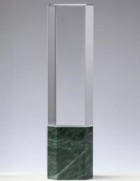 Glass award with a stone motif - Prizai.lt