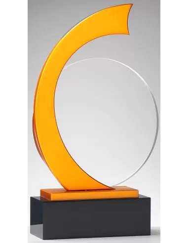 Glass - metal award - Prizai.lt