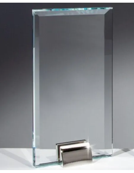 Glass award with a metal stand - Prizai.lt