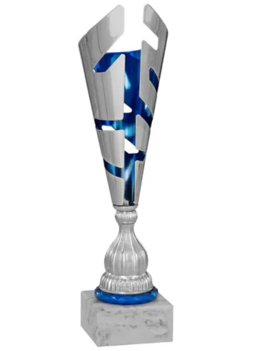 Award trophy with a blue inside - Prizai.lt