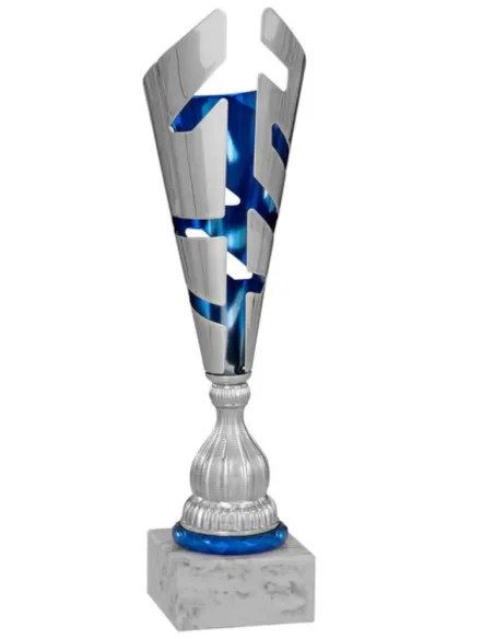 Award trophy with a blue inside - Prizai.lt