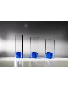 Glass award with a blue motif - Prizai.lt 2
