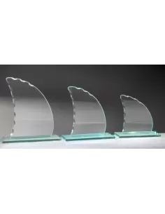 Glass award with serrated edge - Prizai.lt 2