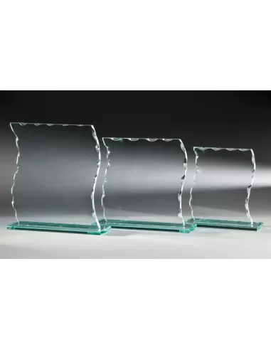 Glass wavy award - Prizai.lt