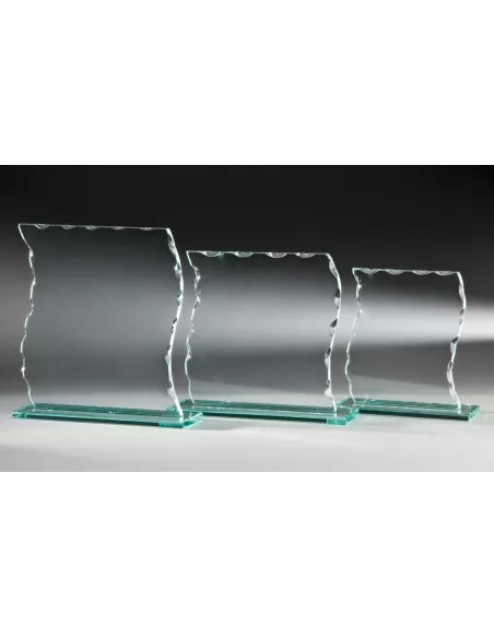 Glass wavy award - Prizai.lt