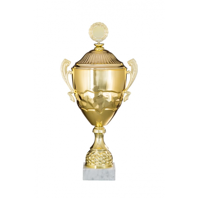 Trophy with attached cap