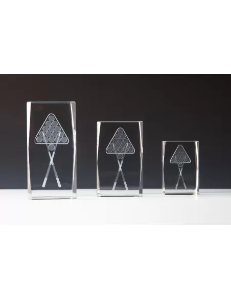 Stiklinė 3D biliardo statulėlė - Prizai.lt