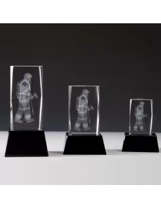 Glass 3D Firefighter Award - Prizai.lt 2